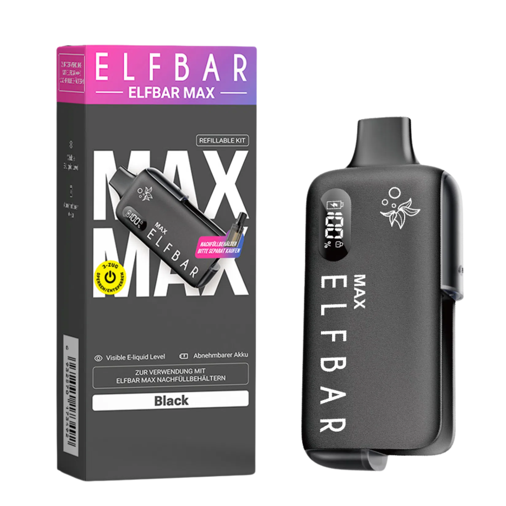 Elfbar MAX Pod Kit - Black