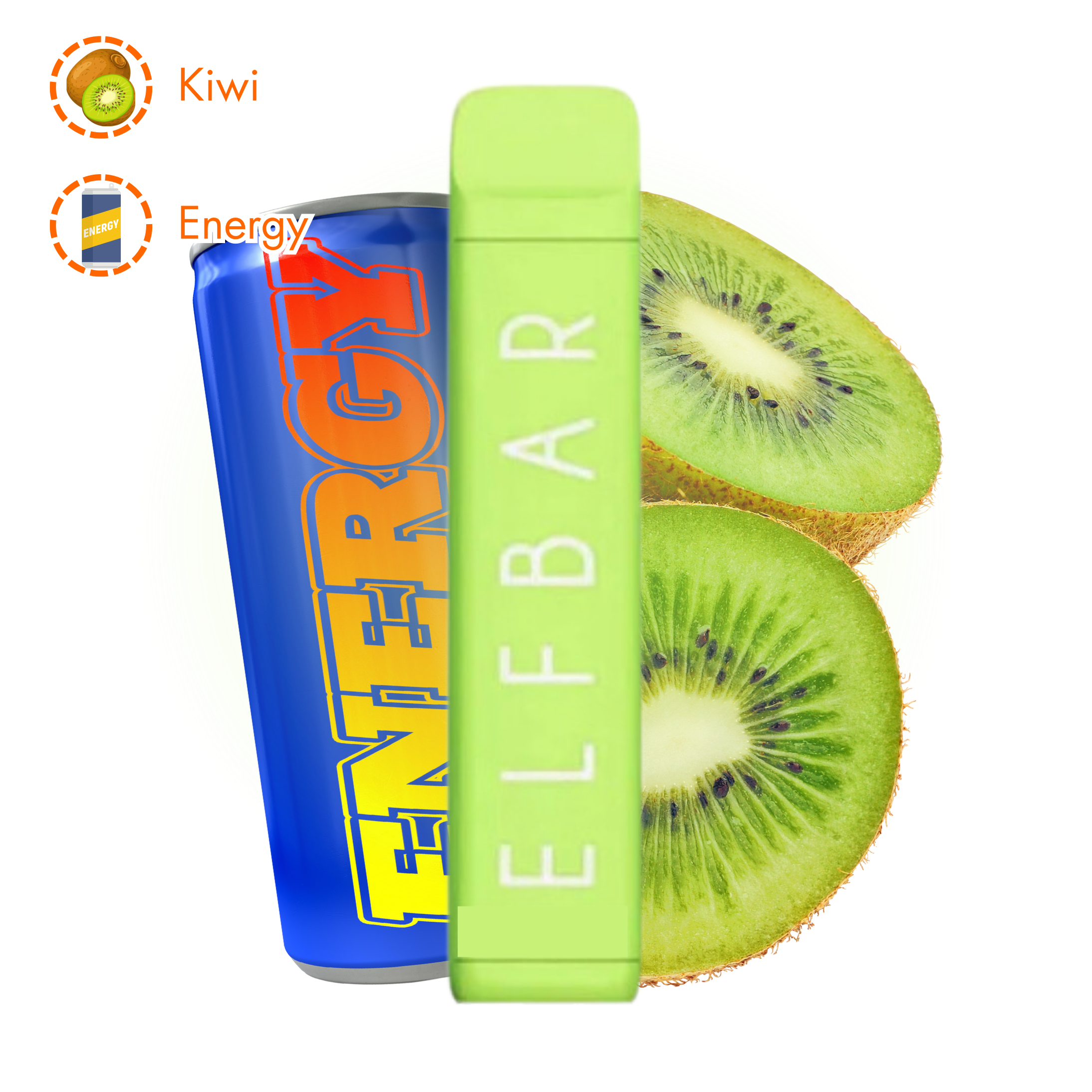 Elfbar NC600 - Elfergy Kiwi - 20mg Nikotin