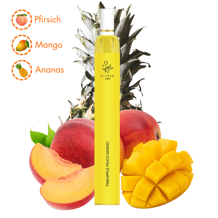 ELF BAR T600 - Pineapple Peach Mango- 20mg/ml ELF BAR T600 - Pineapple Peach Mango- 20mg/ml