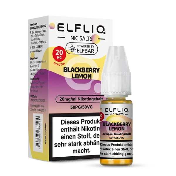Elf Bar Elfliq 10ml - Blackberry Lemon - Nikotinsalz