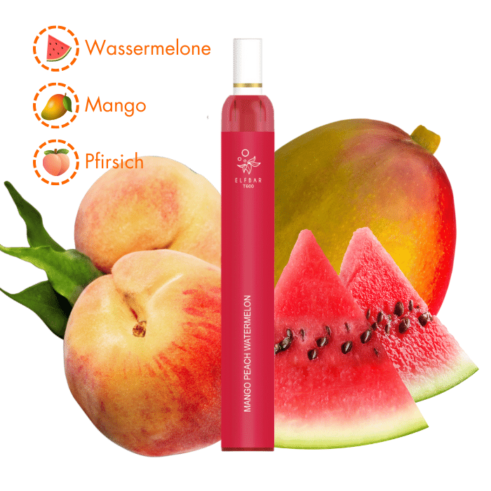 ELF BAR T600 - Mango Peach Watermelon- 20mg/ml ELF BAR T600 - Mango Peach Watermelon- 20mg/ml