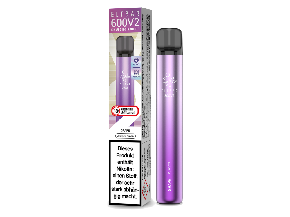 ELF BAR 600 V2 - Grape - 20mg/ml Nikotin