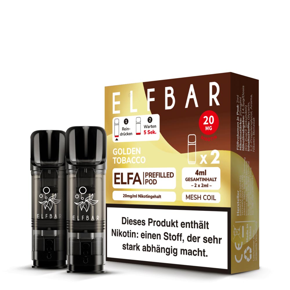 Elf Bar ELFA Gold Tobacco Pod Elf Bar ELFA Gold Tobacco Pod