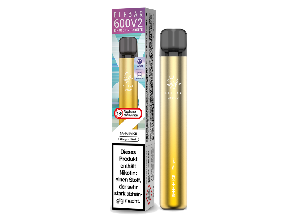 ELF BAR 600 V2 - Banana Ice- 20mg/ml